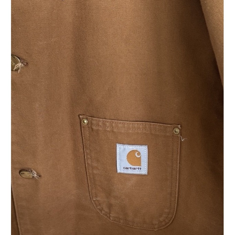 VTG Carhartt 6BLC Blanket Lined Canvas Duck Jacket Men's 52 Brown Made In USA - Picture 5 of 11